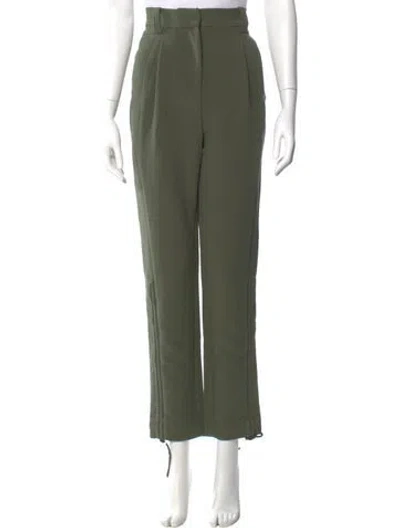 Pre-owned Aje Straight Leg Pants In Green