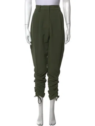 Pre-owned Aje Straight Leg Pants In Green