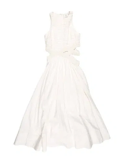 Pre-owned Aje Strapless Long Dress In White