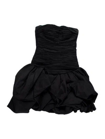 Pre-owned Aje Strapless Mini Dress In Black