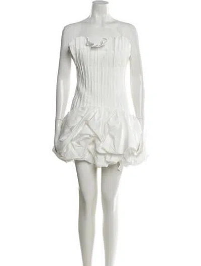 Pre-owned Aje Strapless Mini Dress In Neutral