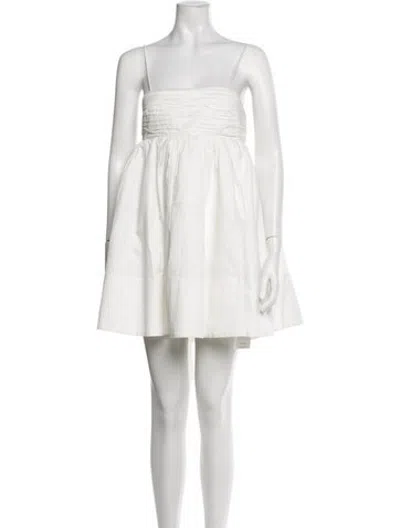 Pre-owned Aje Strapless Mini Dress In Neutrals