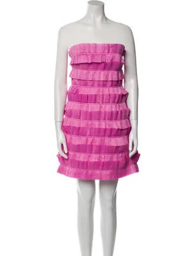 Pre-owned Aje Strapless Mini Dress In Pink