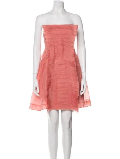 Pre-owned Aje Strapless Mini Dress In Pink