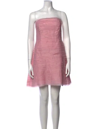 Pre-owned Aje Strapless Mini Dress In Pink