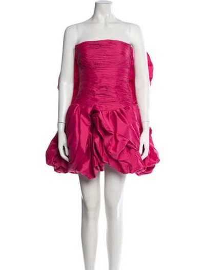 Pre-owned Aje Strapless Mini Dress In Pink