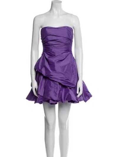 Pre-owned Aje Strapless Mini Dress In Purple