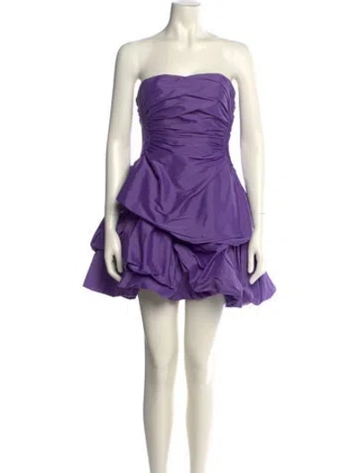 Pre-owned Aje Strapless Mini Dress In Purple