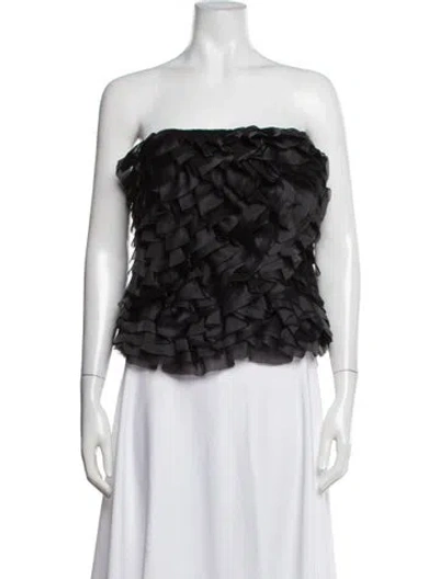 Pre-owned Aje Strapless Top In Black