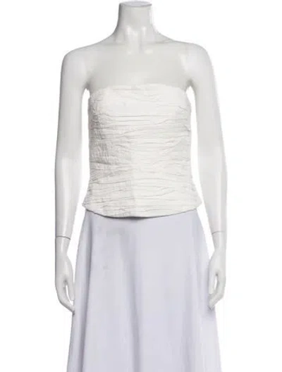 Pre-owned Aje Strapless Top In Green