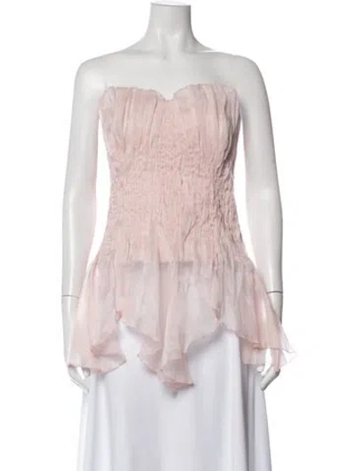 Pre-owned Aje Strapless Top In Pink