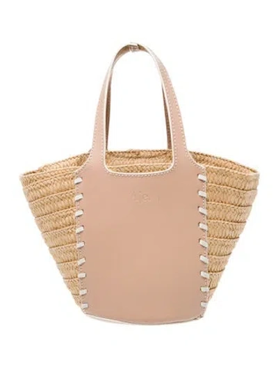 Pre-owned Aje Straw Top Handle Bag In Multi