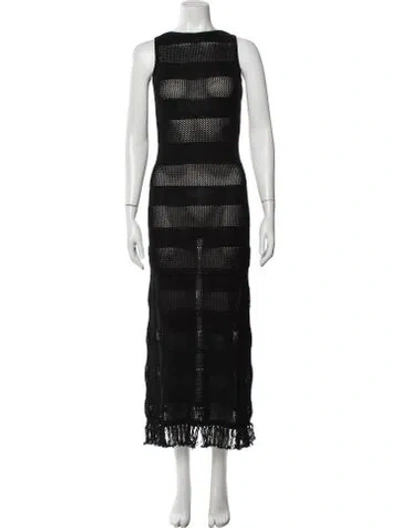 Pre-owned Aje Striped Long Dress W/ Tags In Black