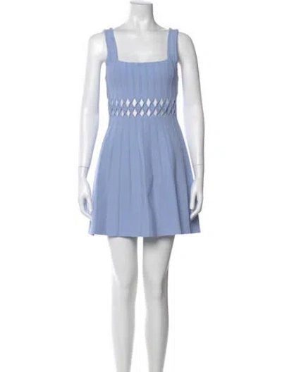Pre-owned Aje Striped Mini Dress In Blue