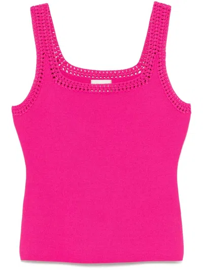 Aje Tazia Crocheted Edge Tank Top In Purple