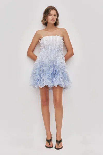 Aje Temperance Mini Dress In Blue Ombre In Multi