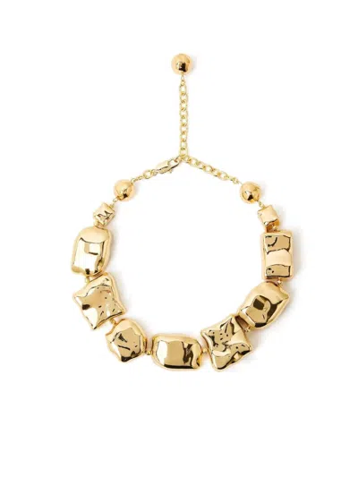 Aje Theia Irregular Bead Necklace In Gold