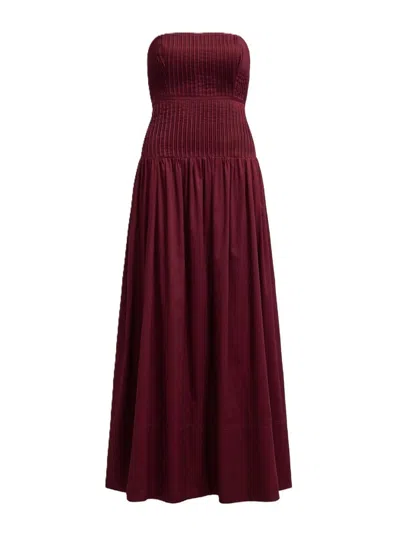 Aje Vacation Gown In Burgundy