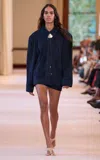 Aje Varleta Leather Mini Skirt In Blue