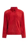 Aje Varleta Suede Leather Jacket In Red