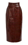 Aje Vienna High-rise Midi Skirt In Brown