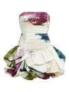 Aje Violette Bubble-hem Mini Dress In Multi