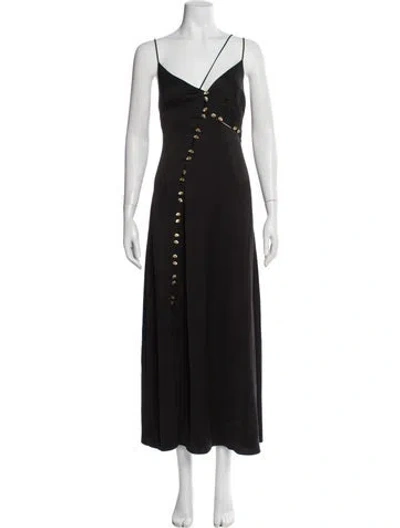 Pre-owned Aje V-neck Long Dress In Multi