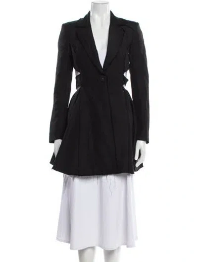 Pre-owned Aje V-neck Mini Dress In Gray