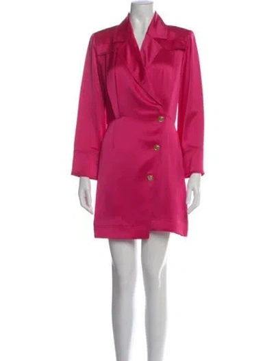 Pre-owned Aje V-neck Mini Dress In Pink