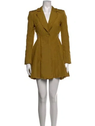 Pre-owned Aje V-neck Mini Dress W/ Tags In Green