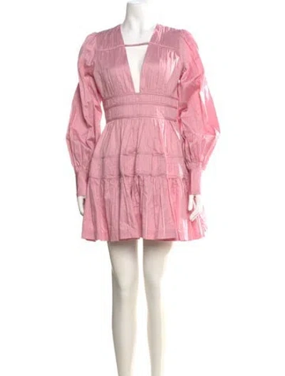 Pre-owned Aje V-neck Mini Dress W/ Tags In Pink