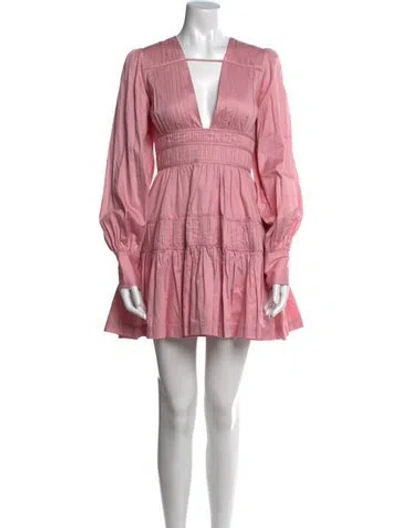 Pre-owned Aje V-neck Mini Dress W/ Tags In Pink