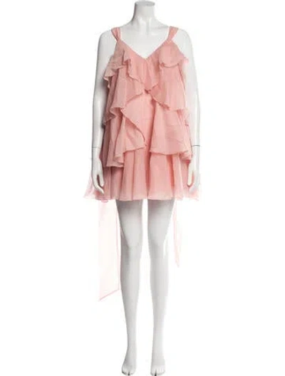 Pre-owned Aje V-neck Mini Dress W/ Tags In Pink