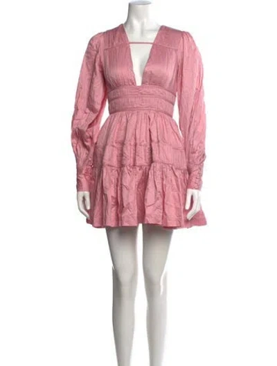 Pre-owned Aje V-neck Mini Dress W/ Tags In Pink
