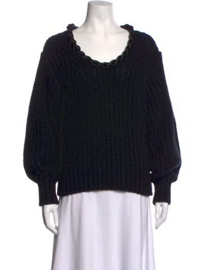 Pre-owned Aje V-neck Sweater In Black