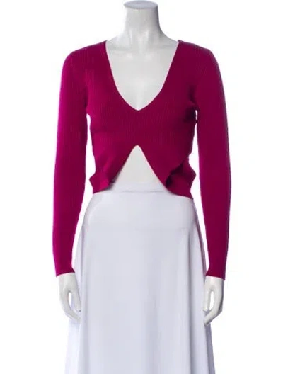 Pre-owned Aje V-neck Sweater In Pink