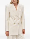 Aje Vortex Double-breasted Peak-lapels Blazer In Black