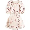 Aje Whimsical Dove Psychedelia Cut Out Mini Dress