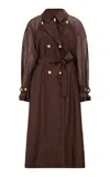 Aje Whisper Trench Coat - In Brown
