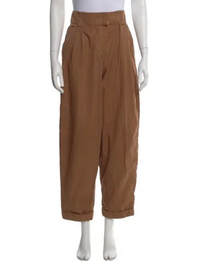 Pre-owned Aje Wide Leg Pants In Brown