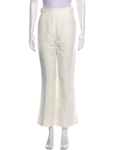 Pre-owned Aje Wide Leg Pants In White