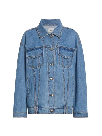 Aje Women's Aradia Oversized Denim Jacket In Classic Wash