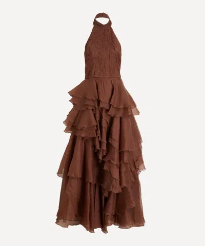 Aje Women's Fayette Gown In Brown