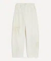 Aje Women's Halo Embroidered Barrel-leg Denim Trousers In White