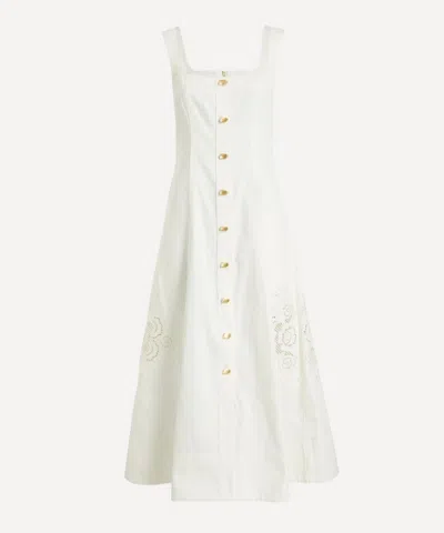 Aje Women's Halo Embroidered Midi Dress In White