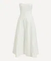 Aje Violette Strapless Ruched Cotton-poplin Gown