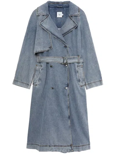 Aje Zariah Trench Coat In Blue