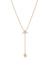 Ajoa Ava Nadri Star Pendant Y Necklace In 18k Gold Plated Brass In Gold