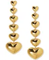 Ajoa By Nadri 18k Gold-plated Heart Linear Drop Earrings In Gold