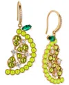 AJOA BY NADRI 18K GOLD-PLATED MIXED STONE LEMON DROP EARRINGS